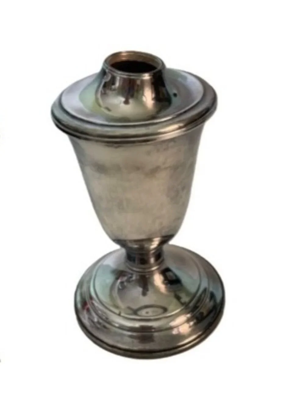Vintage Gorham Silver Plate Oil Lamp w/ Etched Glass Chimney 13.5